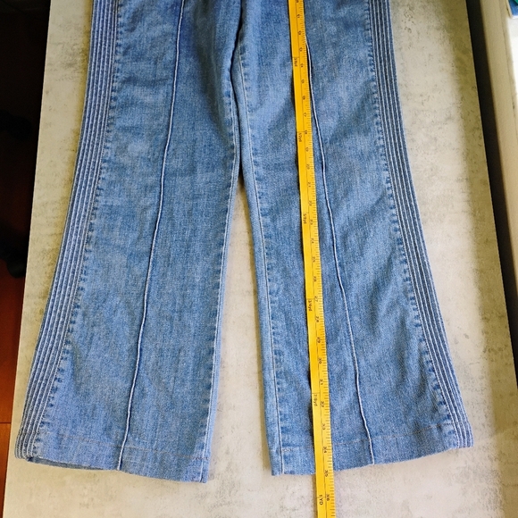 Escada Y2K Cropped Jeans Womens 38 US 6/8 Blue Pintuck Retro Medium Wash - Picture 14 of 16